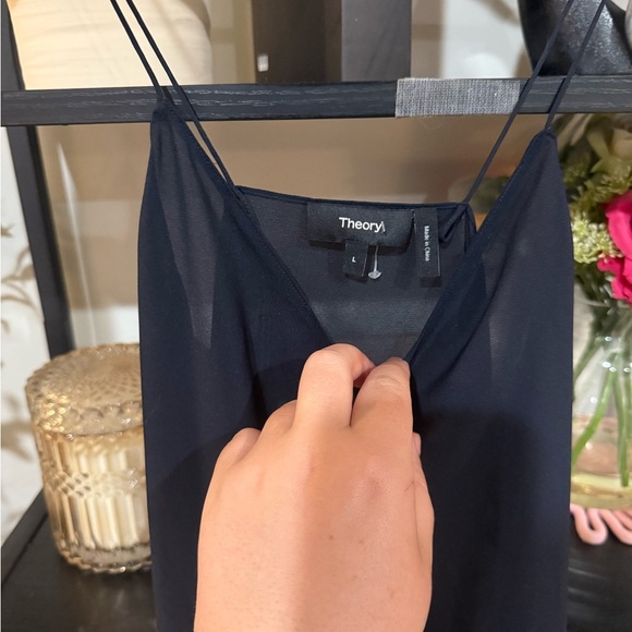 Theory Navy Mini see threw slip dress - Picture 3 of 8
